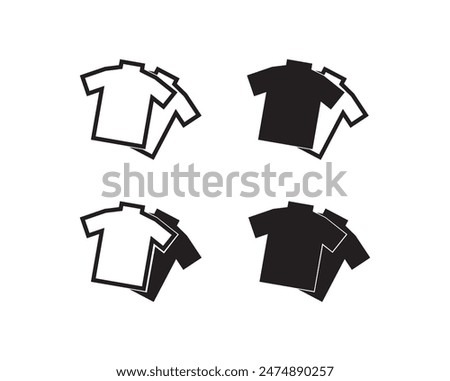 a set of t-shirt icon, logo elements of clothing design