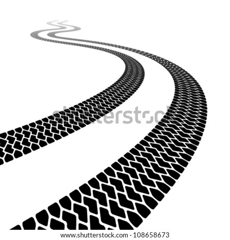 vector winding trace of the terrain tyres