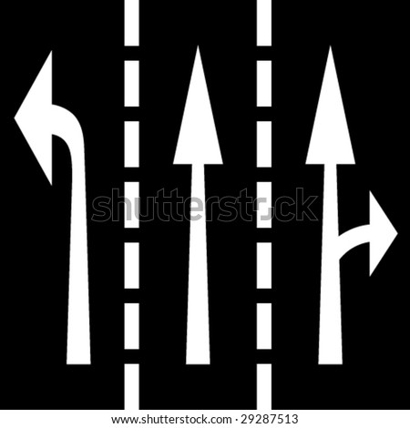 Vector Road Arrows - 29287513 : Shutterstock