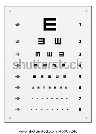 Vector Snellen Eye Test Chart - 45989248 : Shutterstock