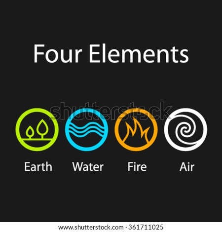 Vector Four Natural Elements Symbols - 361711025 : Shutterstock