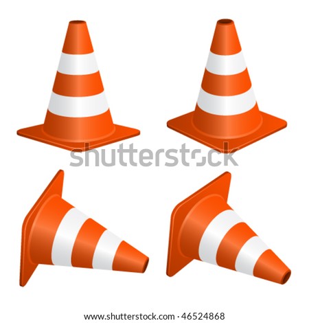 vector traffic cones