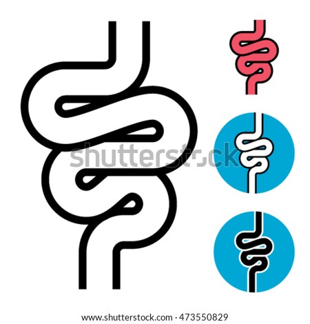 intestine simple symbol vector