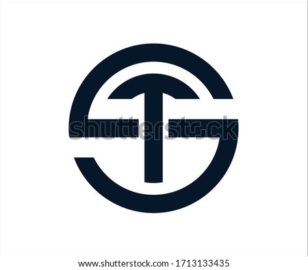 ST letter logo design Vector Stock fotó © 
