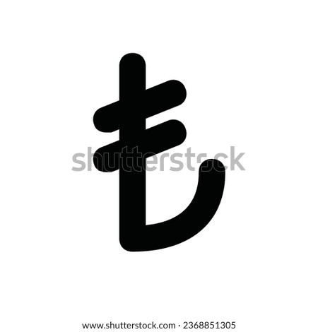lira icon vector simple design. Turkish lira sign 