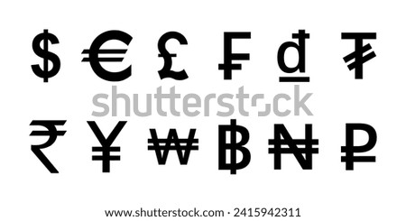 Currency icons. Simple Set of Currency Related Vector Icons. Illustration