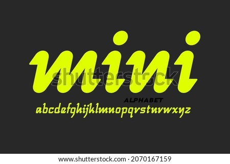 Modern lowercase style font, alphabet letters vector illustration