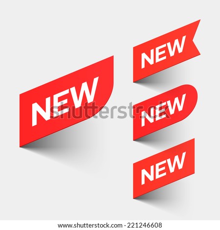 Sign New. Vector.