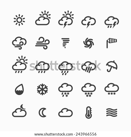 Weather icons. Vector.