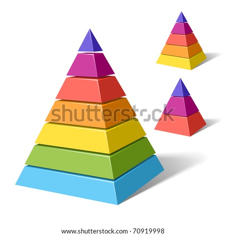 Layered Pyramids. Vector. - 70919998 : Shutterstock