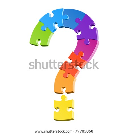 Question Mark Puzzle. Vector. - 79985068 : Shutterstock