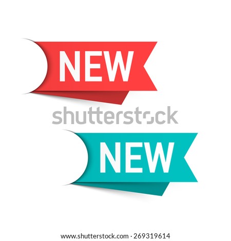 New labels vector illustration