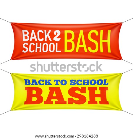 Back to School Bash banners. Vector.