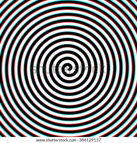 3d effect hypnosis spiral vector illustration