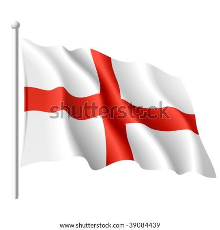 Flag of England. Vector illustration.