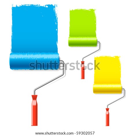 Paint roller. Vector illustration.