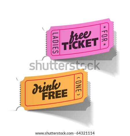 Party tickets. Vector.