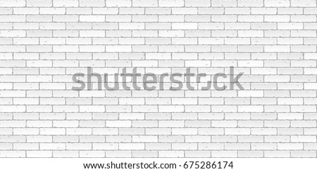 White brick wall texture seamless vector illustration