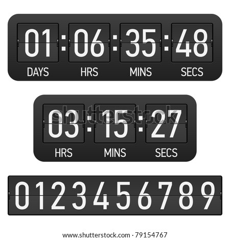 Countdown timer. Vector.