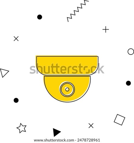 Dome camera Icon with geometric shapes. Vector illustration