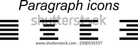 Text Editor,  Paragraph align icons. Vector illustration