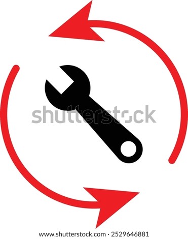 Replace tool Refresh sign, symbol. Editable Stroke. Vector illustration