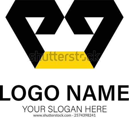 W or 99 Logo monogram, abstract, wordmark, letter mark, business, typography, flat, minimalist, brand. Editable Stroke