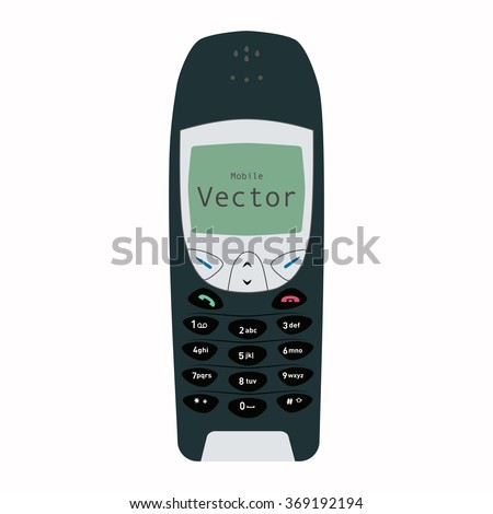 Novosibirsk, Russia - January, 2016: Nokia phone. Button. Flat. Vector graphics