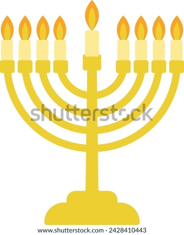 Menorah Traditional Jewish Candle Judaism National icon.