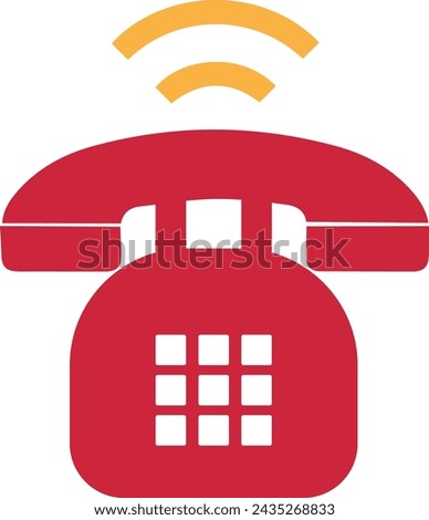 Red Emergency call, Emergency phone 911 ambulance sign icon.