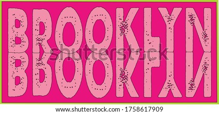 Brooklyn Pink Graphic Vector Sign 