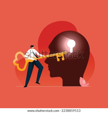 Confidence Businessman Holding Golden Key, Unlock True Potential, Success in Career or Business, New Opportunities