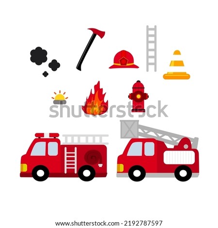 fire truck ,firefighter, Equipment collection