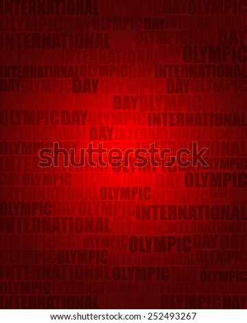 International Olympic Day with same text on red gradient background.