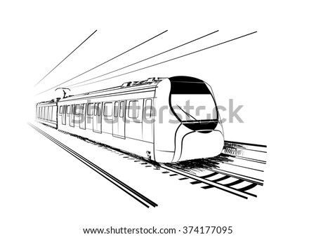 Sketch of Hong Kong Train