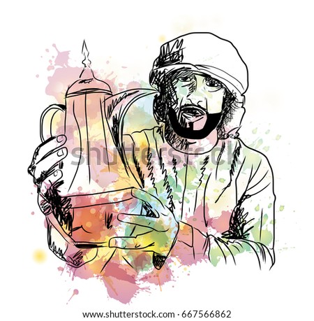 Holding Hands In Arab Culture Watercolor Holding Hands In Arab Culture Watercolor