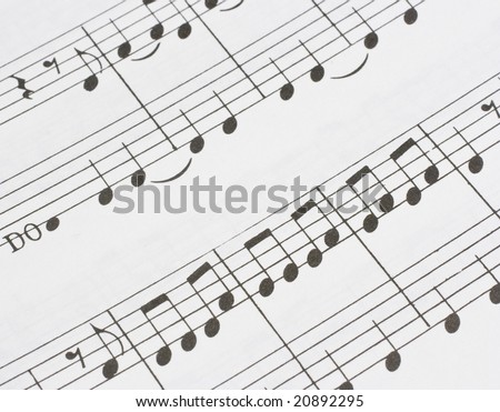 Image Of Music Notes Paper Stock Photo 20892295 : Shutterstock