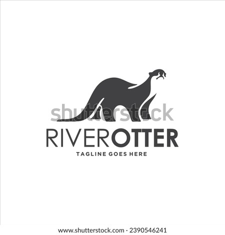 Otter Logo Design Vector Image