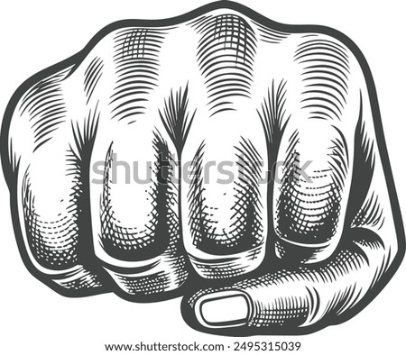 punch hand vector hand drawn sketch illustration