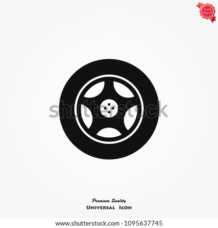 car wheel Icon Vector