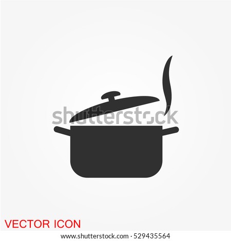 Pot icon vector