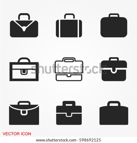 Suitcase icons set