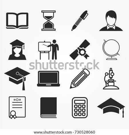 Education icons vector