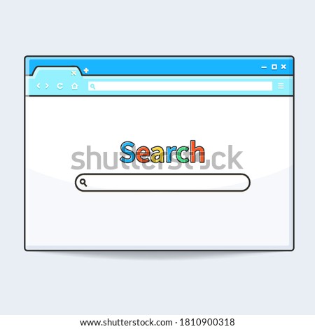 browser element with search engine interface bar
