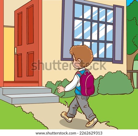 children returning home from school