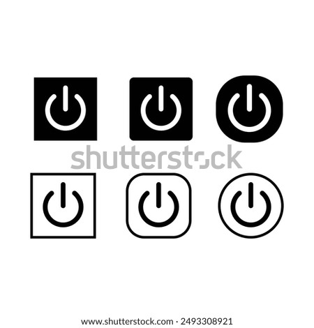 On off power button icon. Power icons set. Power Switch sign and symbol. Electric power. Switch on switch off icon, vector illustration.