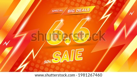 vector template 6.6 flash sale shopping