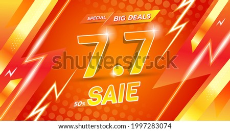 vector template 7.7 flash sale shopping