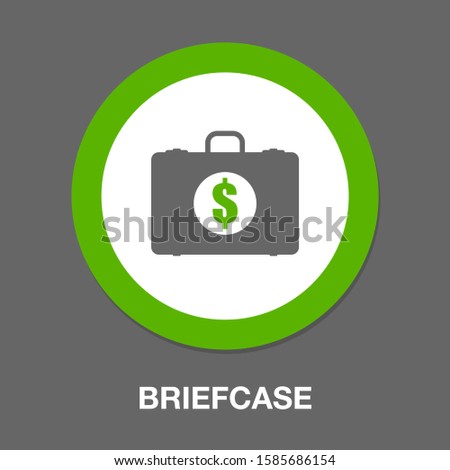 briefcase dollar icon. flat illustration of briefcase dollar - vector icon. briefcase dollar sign symbol
