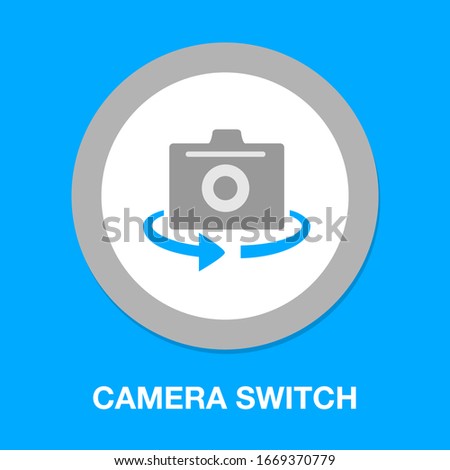 Camera switch vector icon. filled flat sign for mobile concept and web design. Rotate photo camera mode simple solid icon. photo camera sign icon. Change front to back